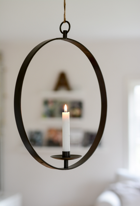 RUSTIC CANDLE RING Ø 41 CM - WROUGHT IRON - 5