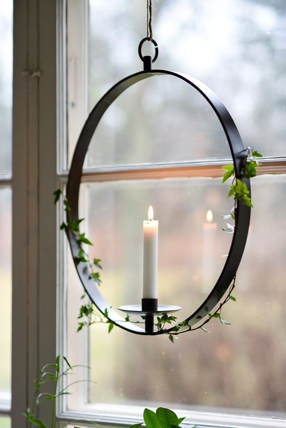 RUSTIC CANDLE RING Ø 41 CM - WROUGHT IRON - 2