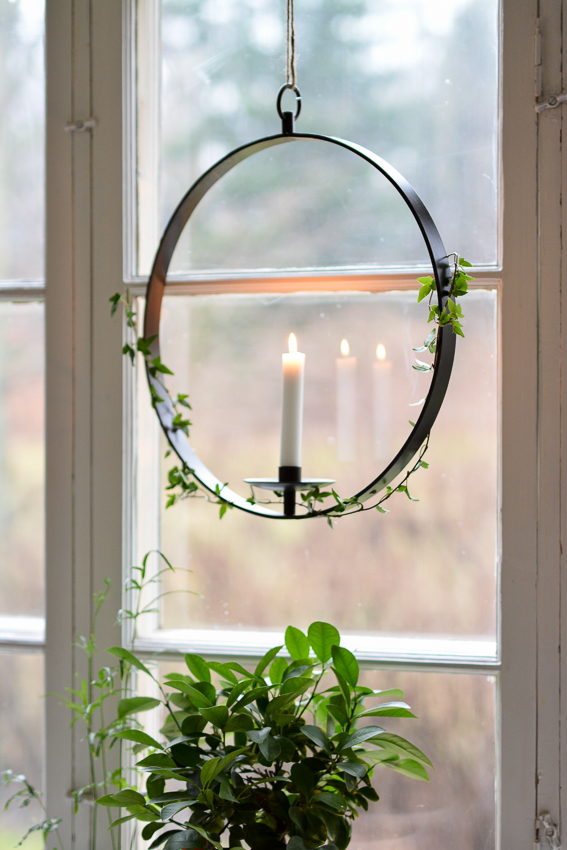 RUSTIC CANDLE RING Ø 41 CM - WROUGHT IRON - 4