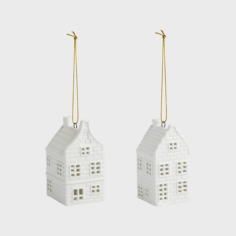 Houses - Ornaments - White - 2-pack - 4