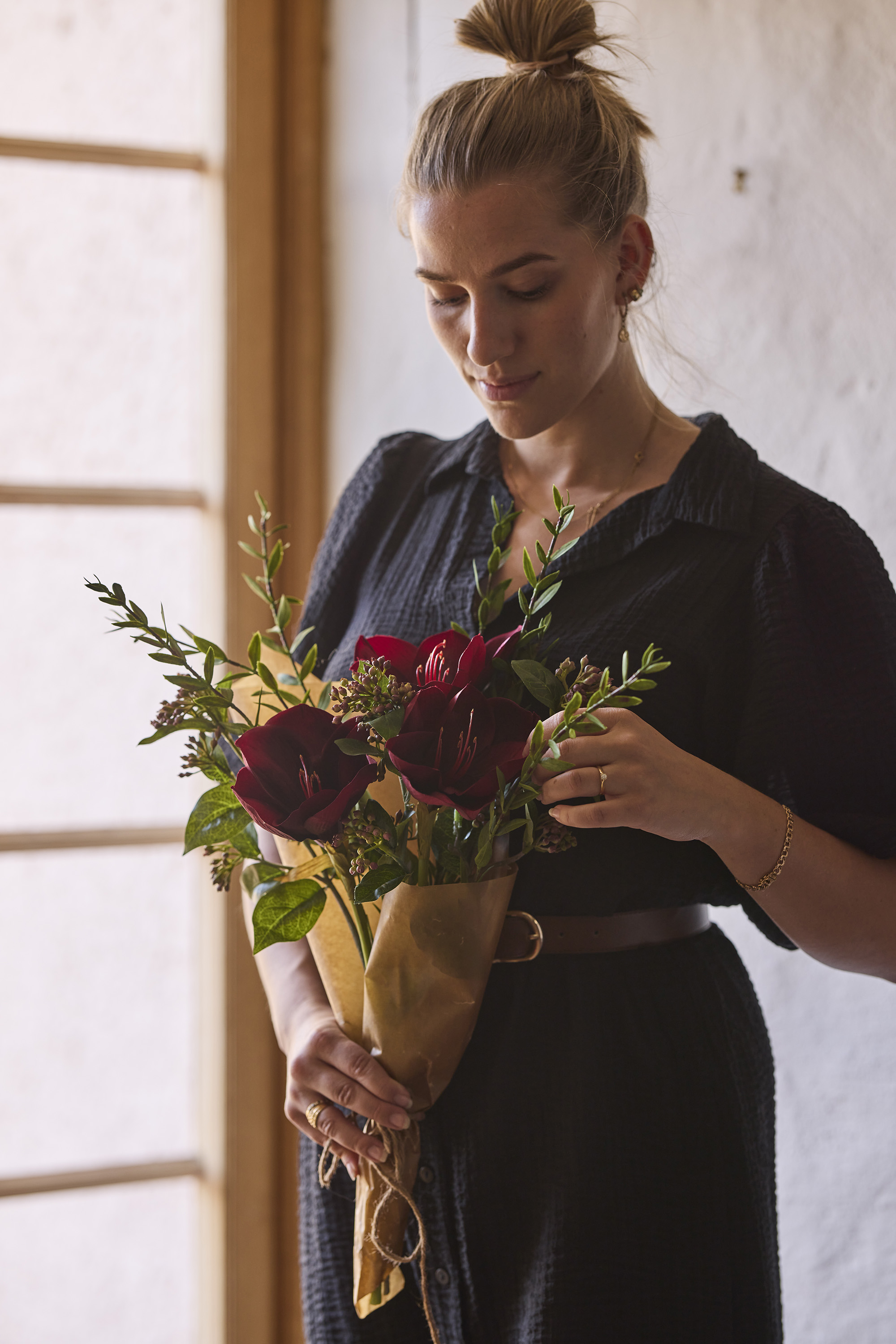 Amaryllis - Röd - 63 cm - 5