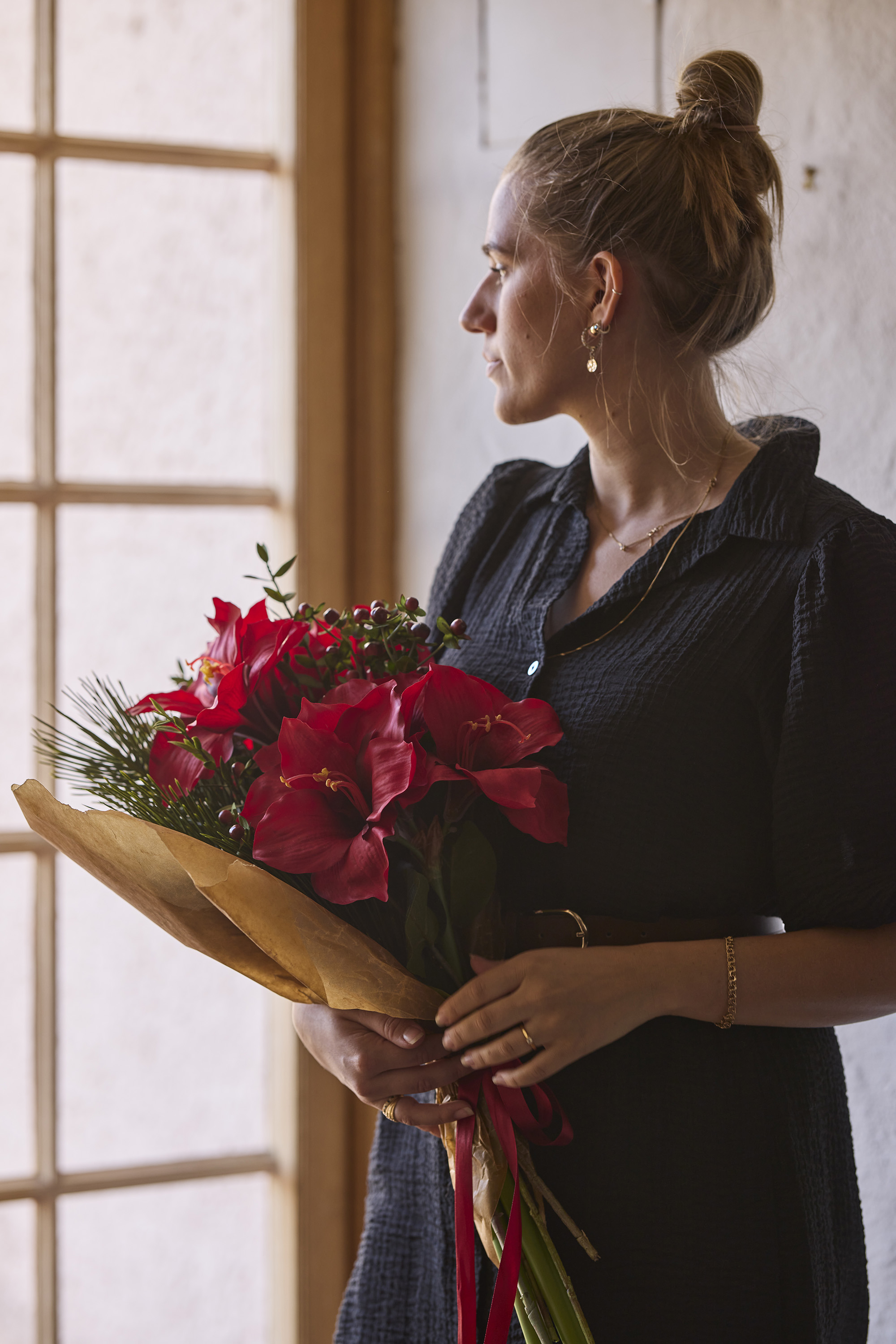Amaryllis - Röd - 60 cm - 3
