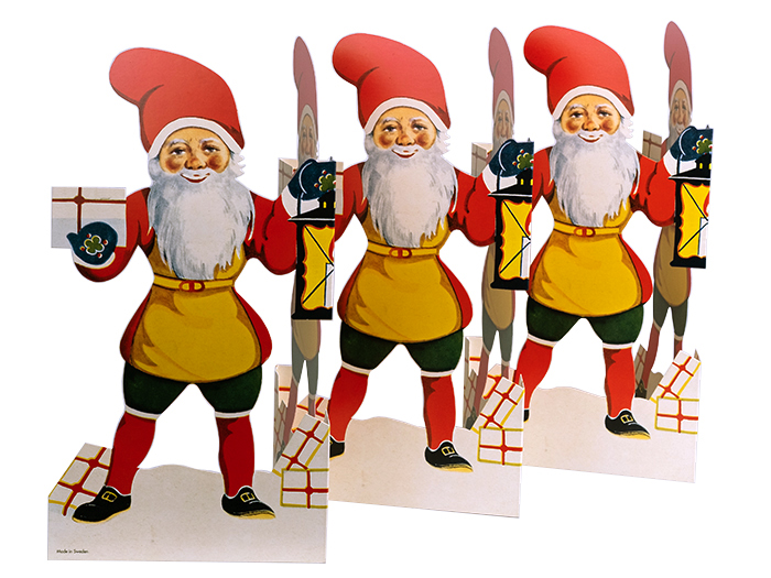 Pappersrader Tomte - Jättetomte Lykta - 100x31 cm  - 2