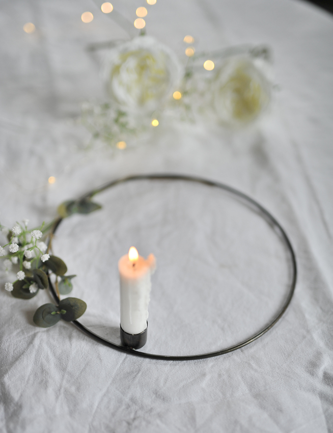 Candlestick - Candle ring for crown candles - 25 cm - 3