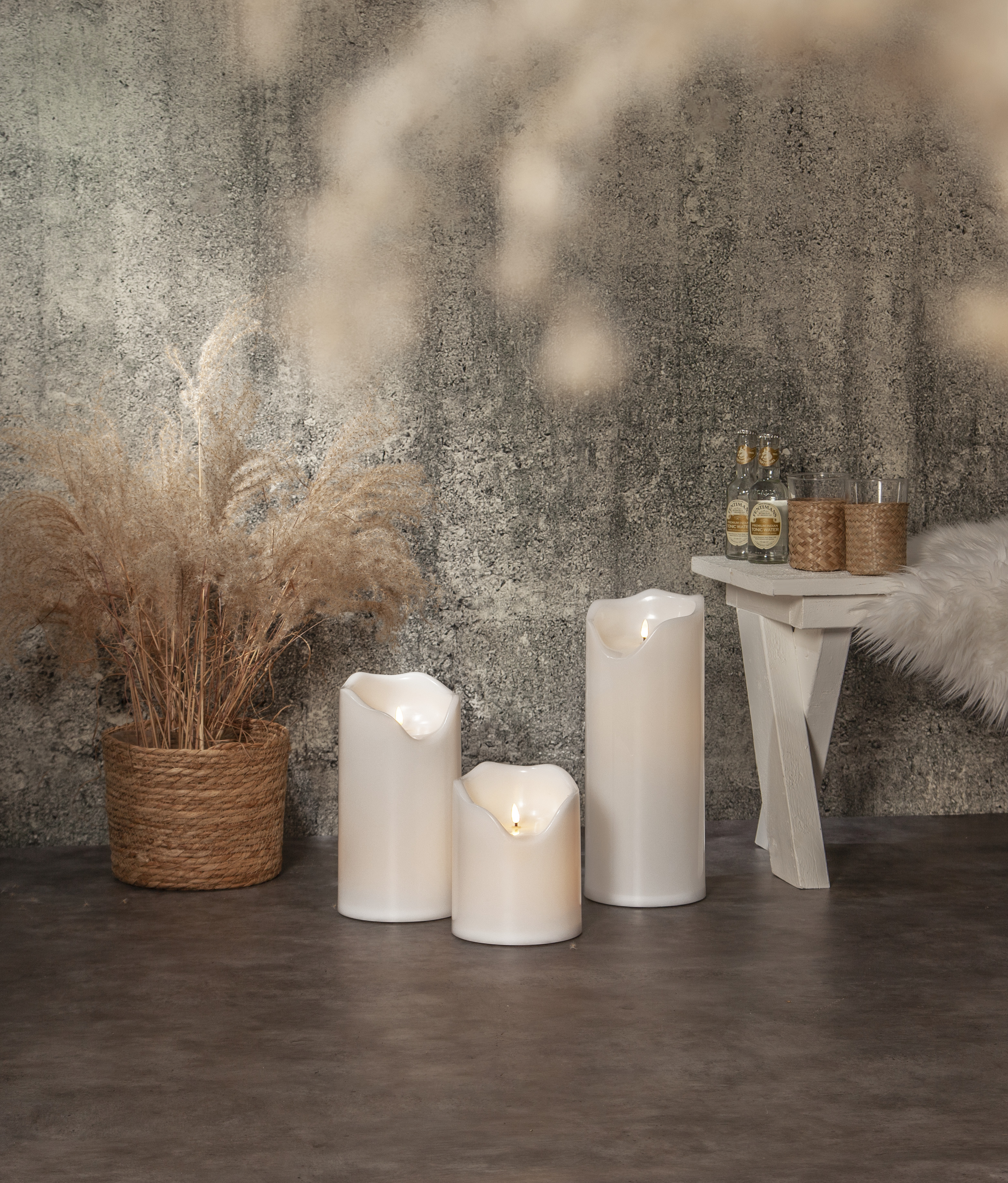LED Blockljus Grand - Vit - 40x16 cm - 14
