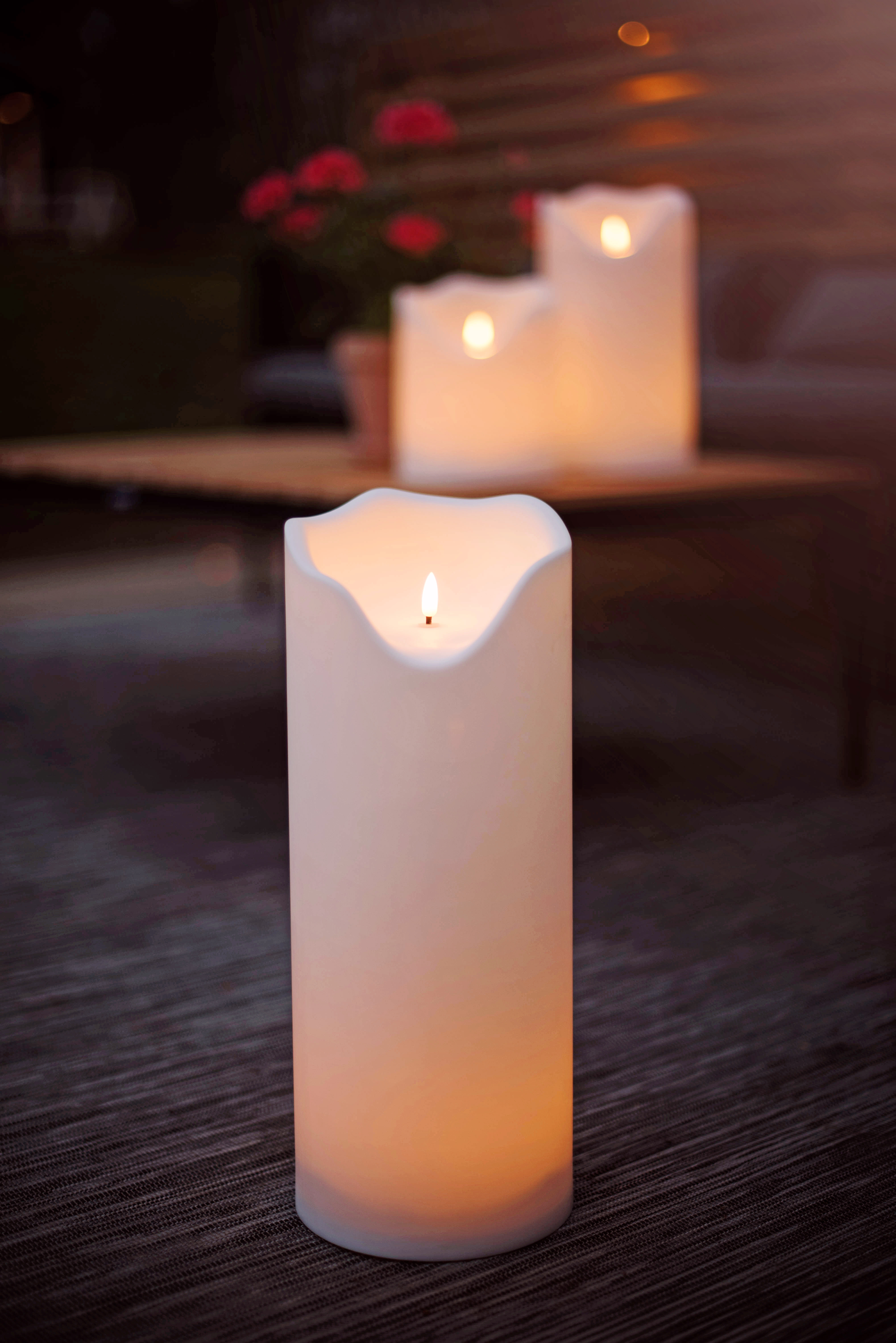 LED Blockljus Grand - Vit - 40x16 cm - 12
