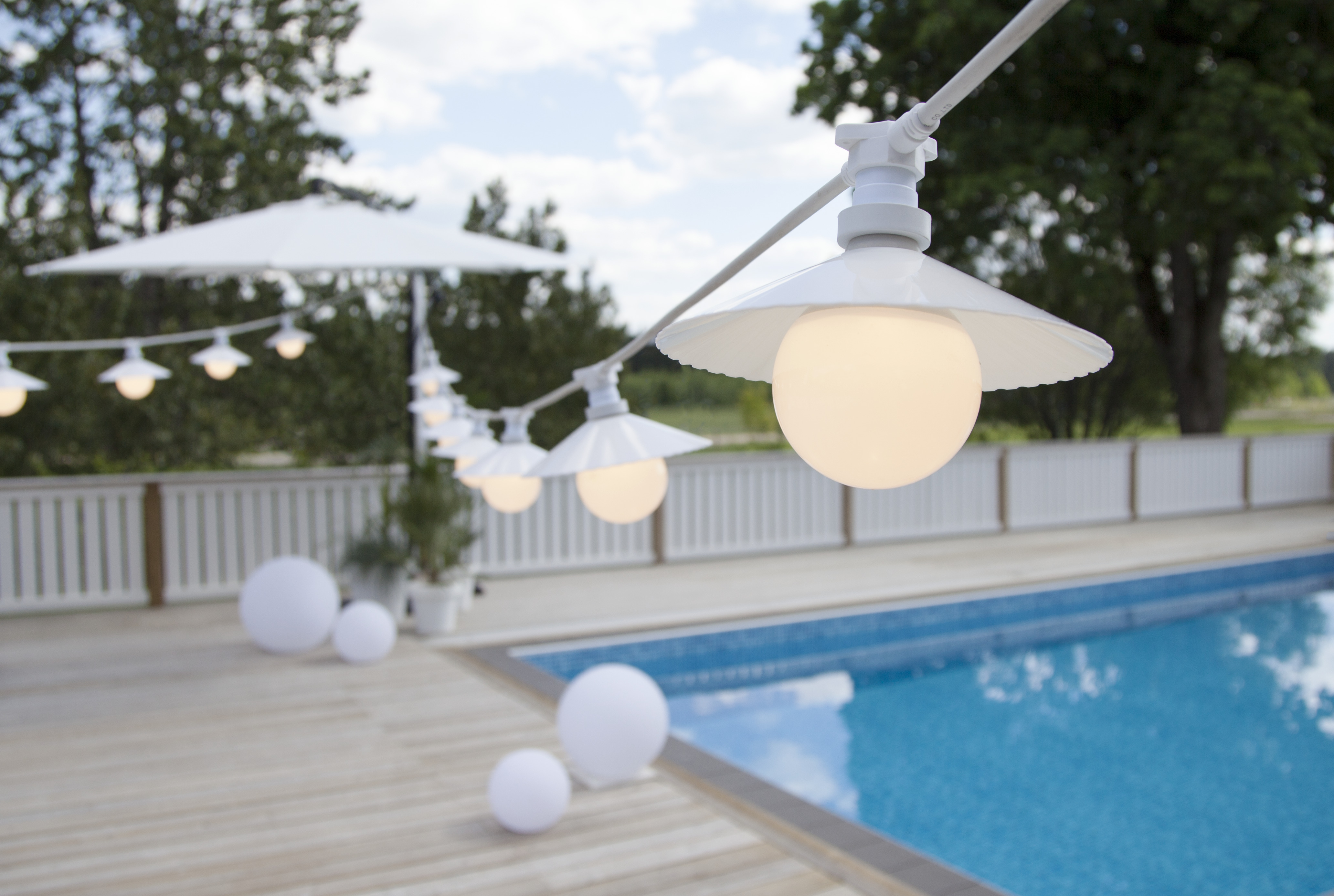 Shades for light string 5-pack Connecta - White - 3