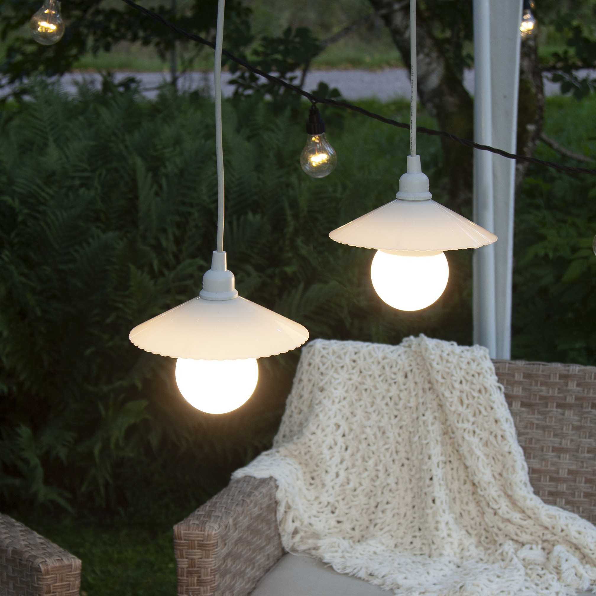 Shades for light string 5-pack Connecta - White - 2