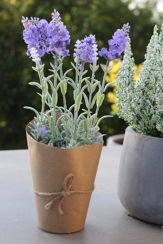 LAVENDEL LJUSLILA PAPPKRUKA 32 CM - 2