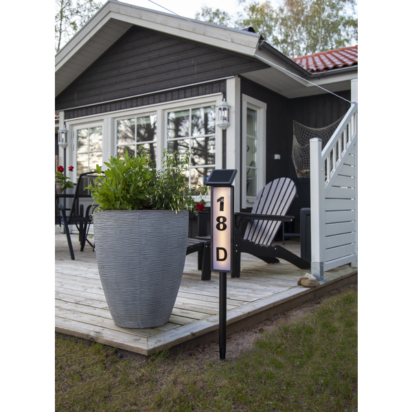 Solcells-pollare med siffror och bokstäver - 73 cm - 5