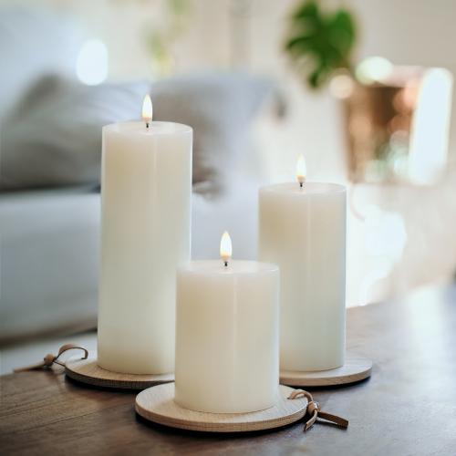 LED LIGHTS/BLOCK LIGHTS - BATTERY-POWERED WAX LIGHTS WITH TIMER - 23.1 CM - 6