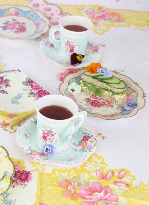 Cup with saucer - Side plate - Paper - Vintage - 2