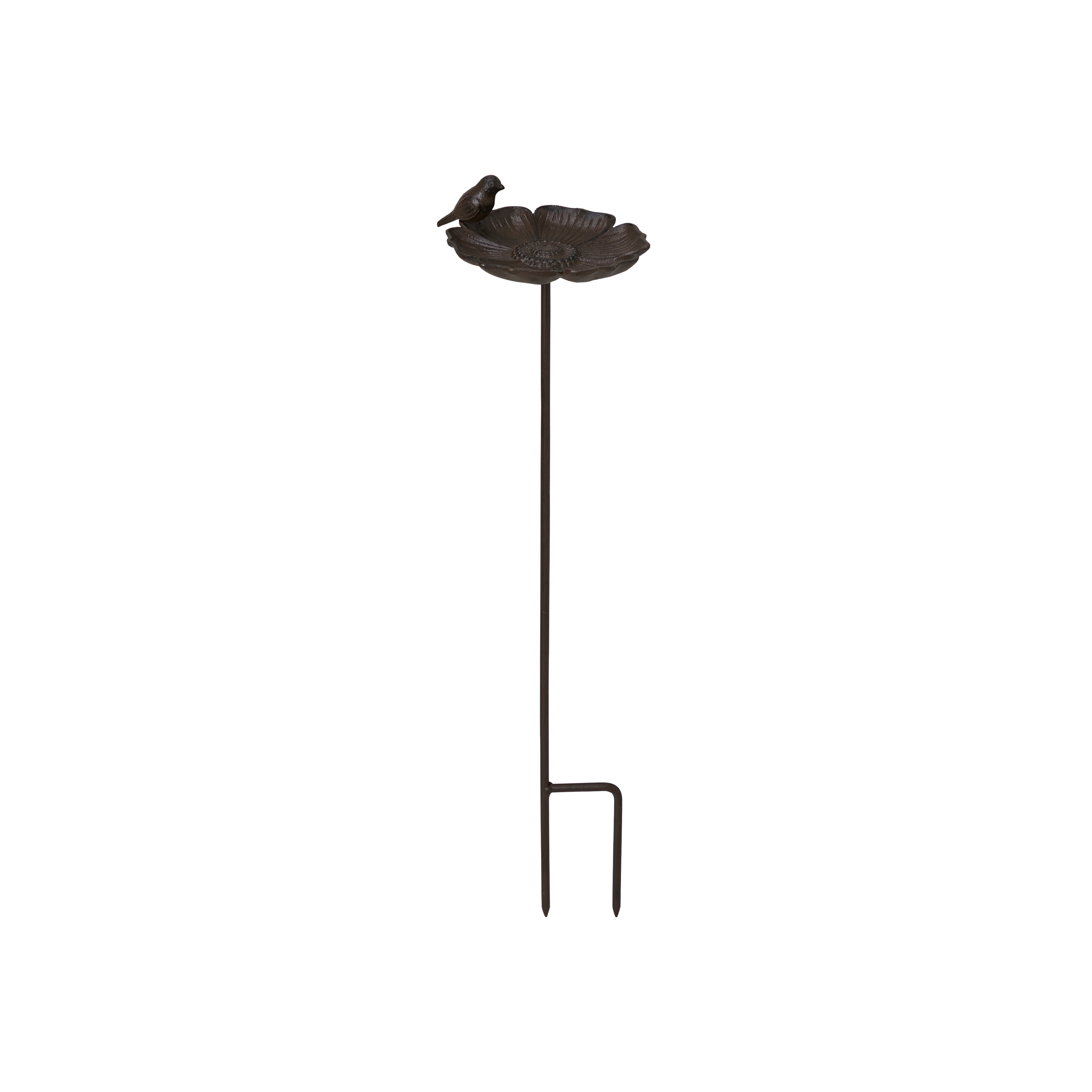 Fågelbad stick i gjutjärn - Brun - 17x85 cm - 2