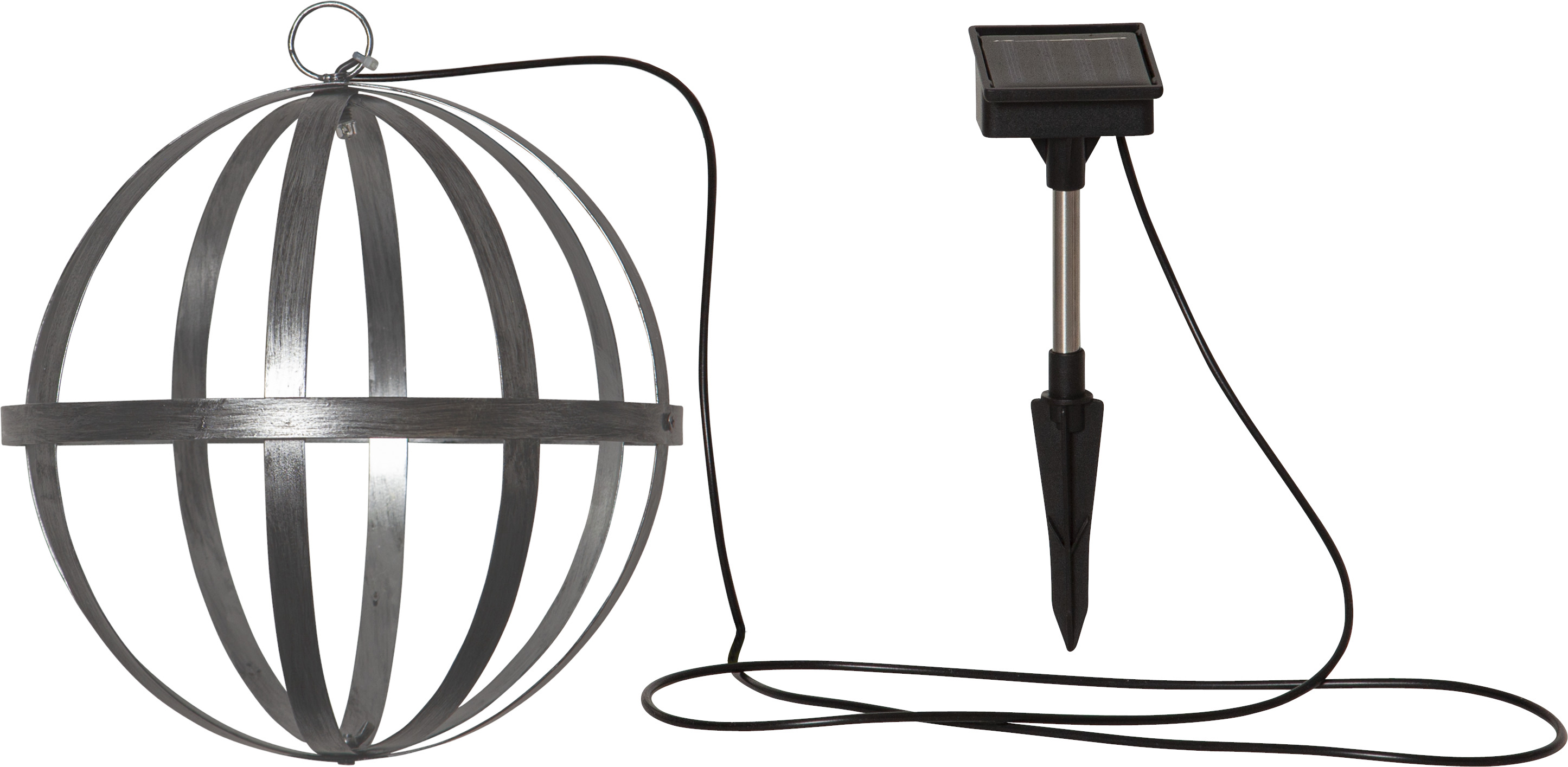 Solcellsdekoration - Bandklot - Nätklot - Klot - 25 cm - 9