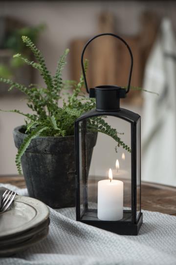 Lantern - Candle Lantern - Black - 17.5x10 cm - 2