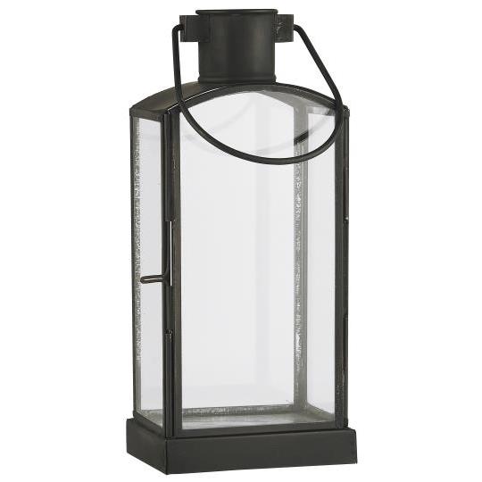 Lantern - Candle lantern - Black - 23x10 cm - 2