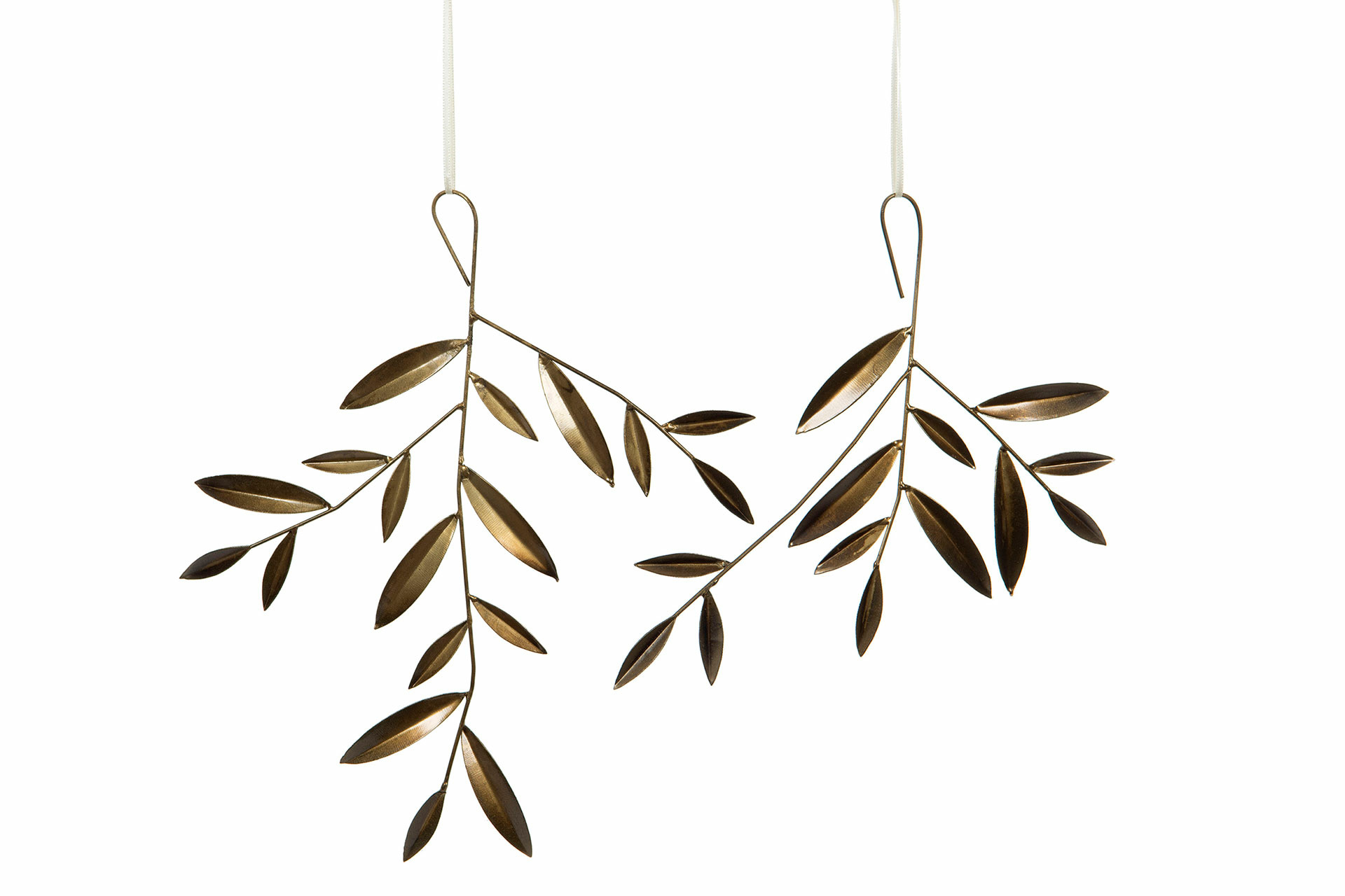Olive Branch with Pendant - Antique Brass - 2-pack - 3
