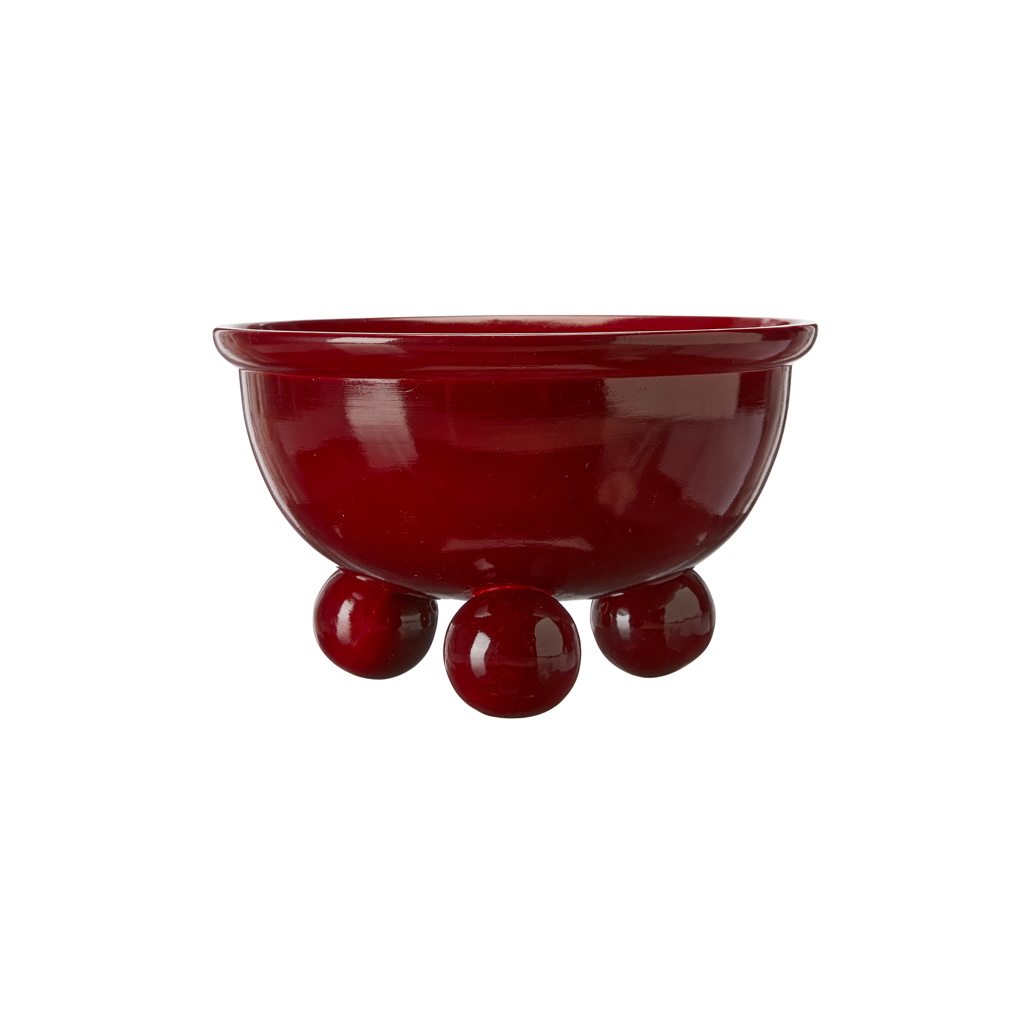 Pot with ball feet - Red - Large - 23x14 cm - 4