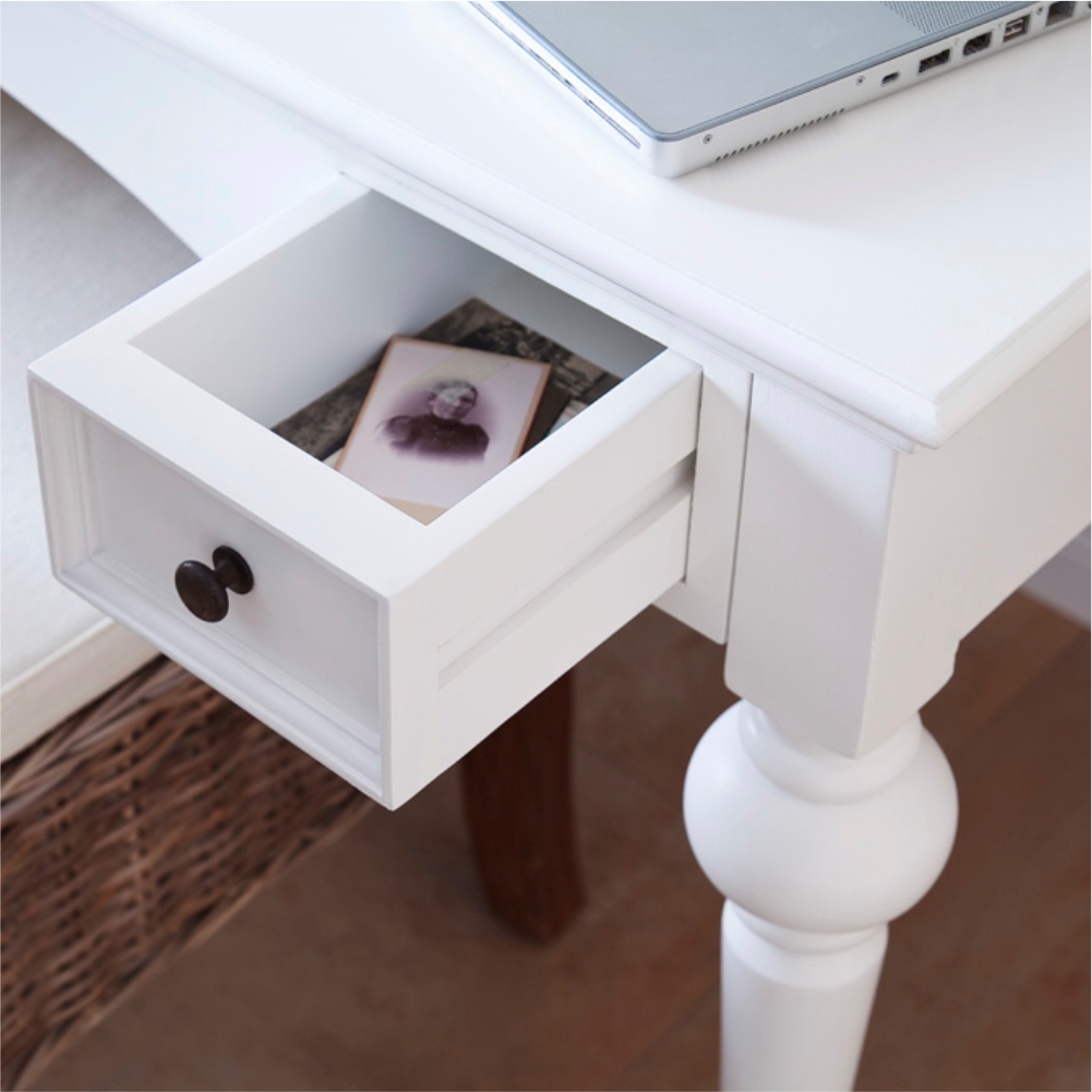 TABLE / DESK / SIDE TABLE WHITE 120x76 CM - 2