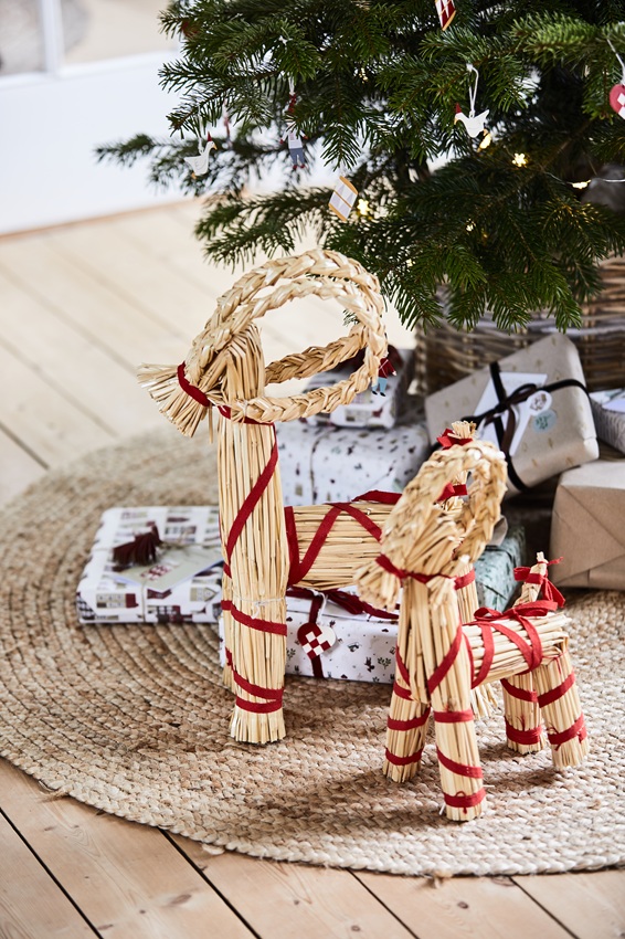 Straw goat - Goat straw - Christmas goat - 30x26 cm - 2