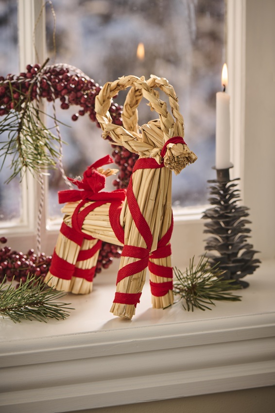 Straw goat - Goat straw - Christmas goat - 30x26 cm