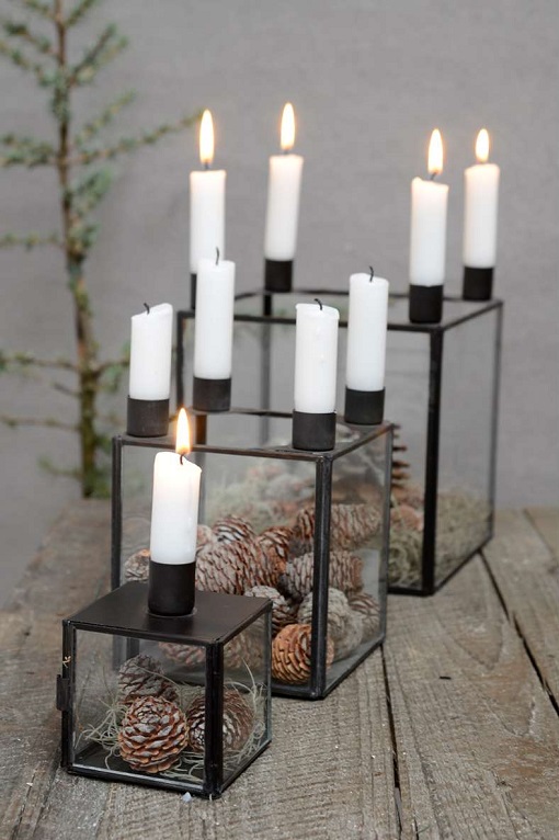 CANDLE HOLDER BOX - GLASS/METAL - IB LAURSEN - 2