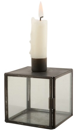 CANDLE HOLDER BOX - GLASS/METAL - IB LAURSEN - 5