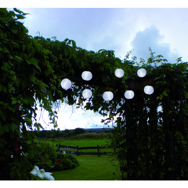 Solar-powered string lights - Rice balls - White - 2