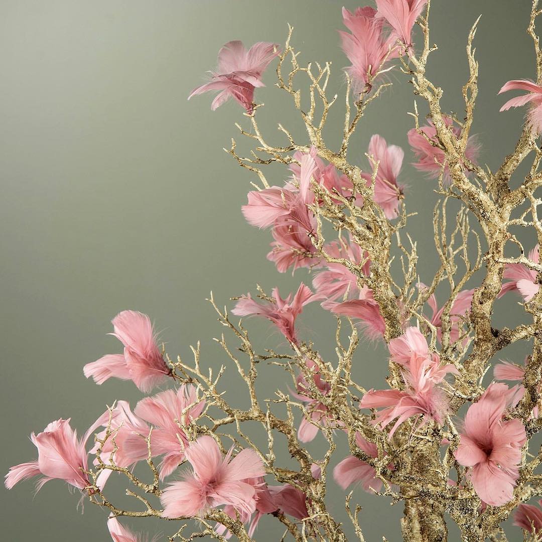 FEATHER BOUQUET DUSTY PINK/OLD ROSE 12-PACK - 7