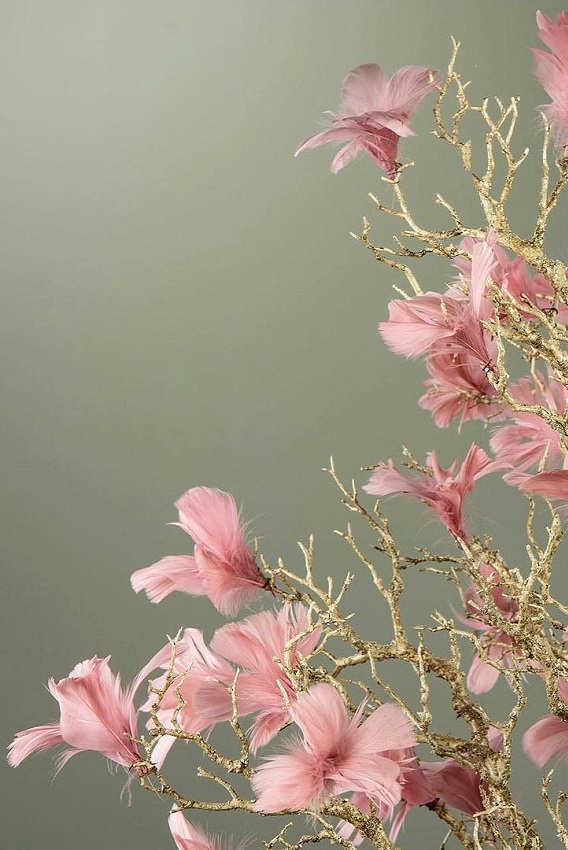 FEATHER BOUQUET DUSTY PINK/OLD ROSE 12-PACK - 3