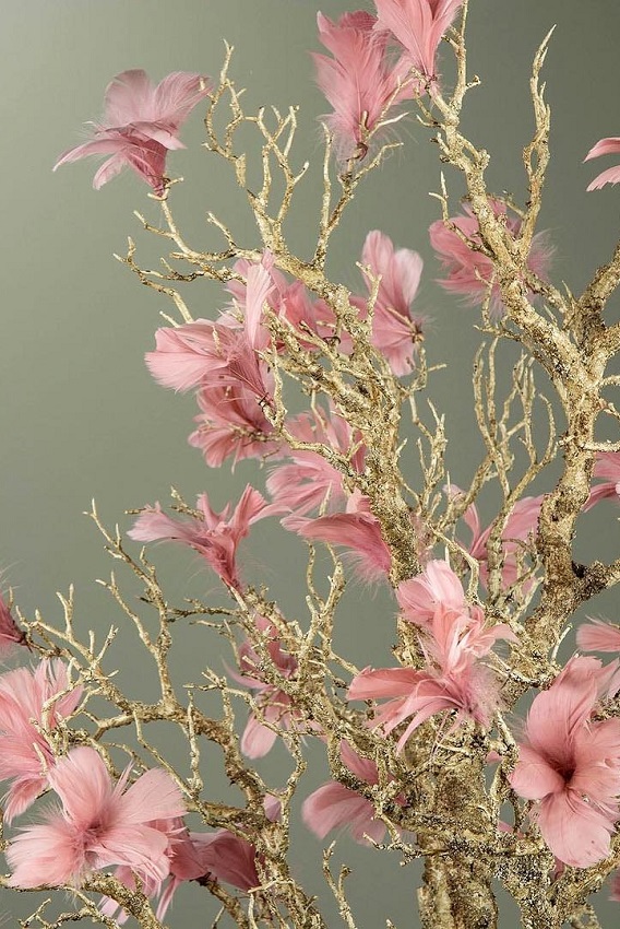 FEATHER BOUQUET DUSTY PINK/OLD ROSE 12-PACK - 5