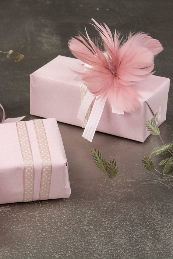 FEATHER BOUQUET DUSTY PINK/OLD ROSE 12-PACK - 4