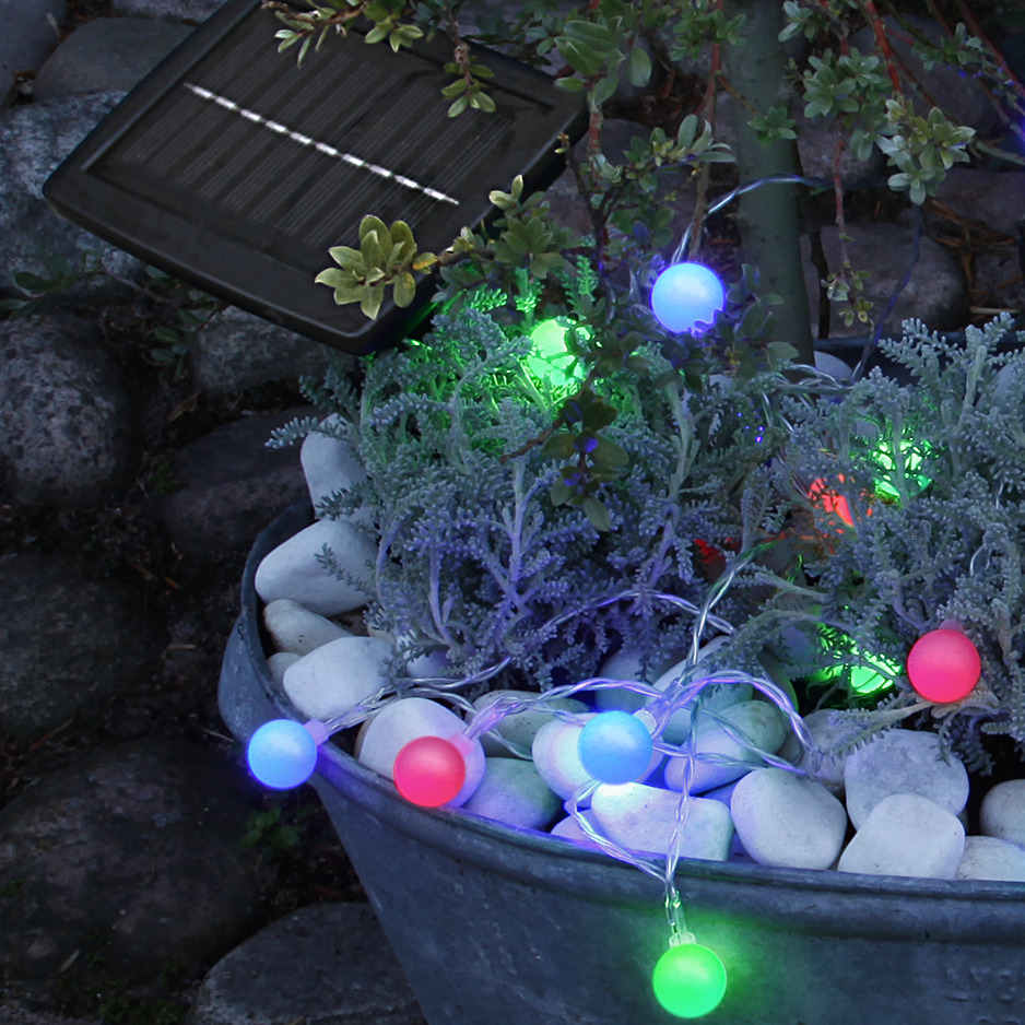 Solar-powered string lights - Solar-powered lighting - Solar-powered string lights - Multicoloured - 3