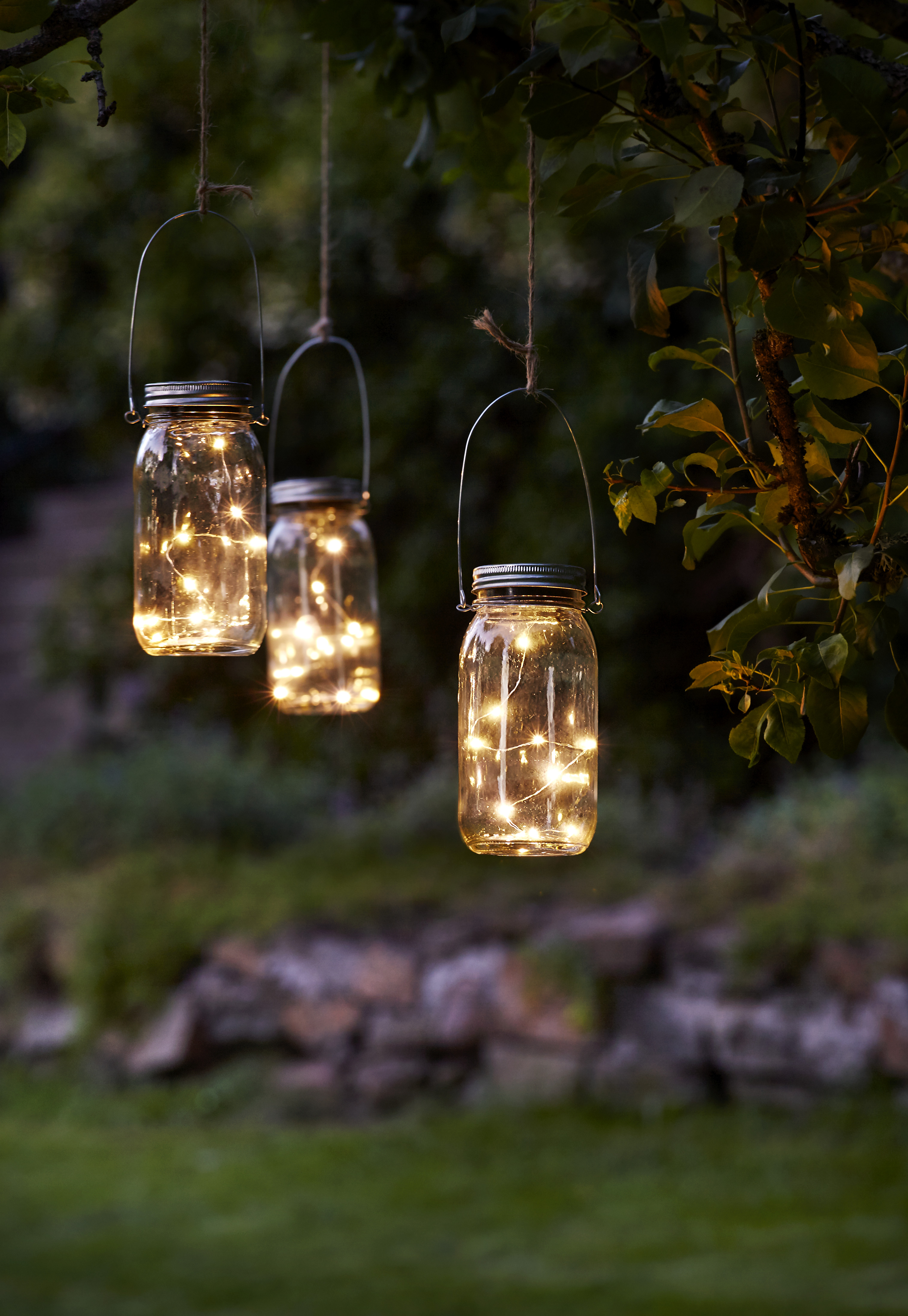 Solar lantern - Glass jar - Lantern - Hanging lantern - 3