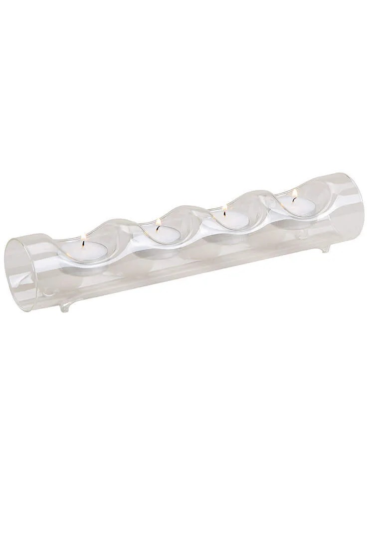 Candlestick/Lantern in glass - 30x5x5 cm - 2