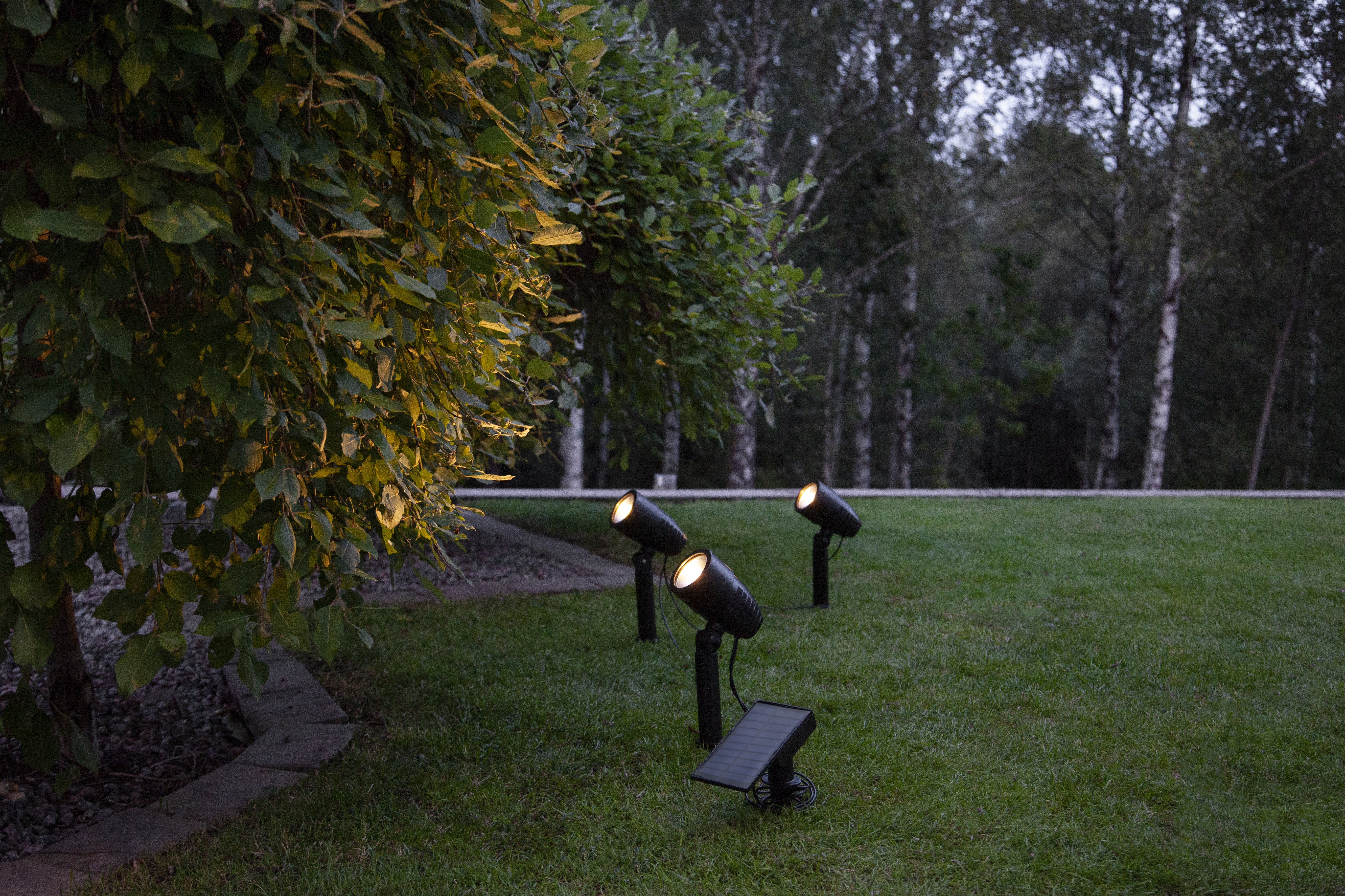 Solar spotlight 3-pack - 26 cm - 3