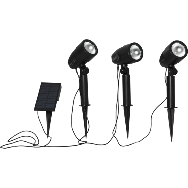 Solar spotlight 3-pack - 26 cm - 2