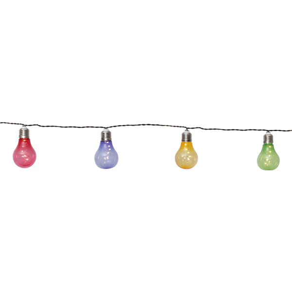 Solar cell light string - Solar cell string - 10 coloured lights - 3
