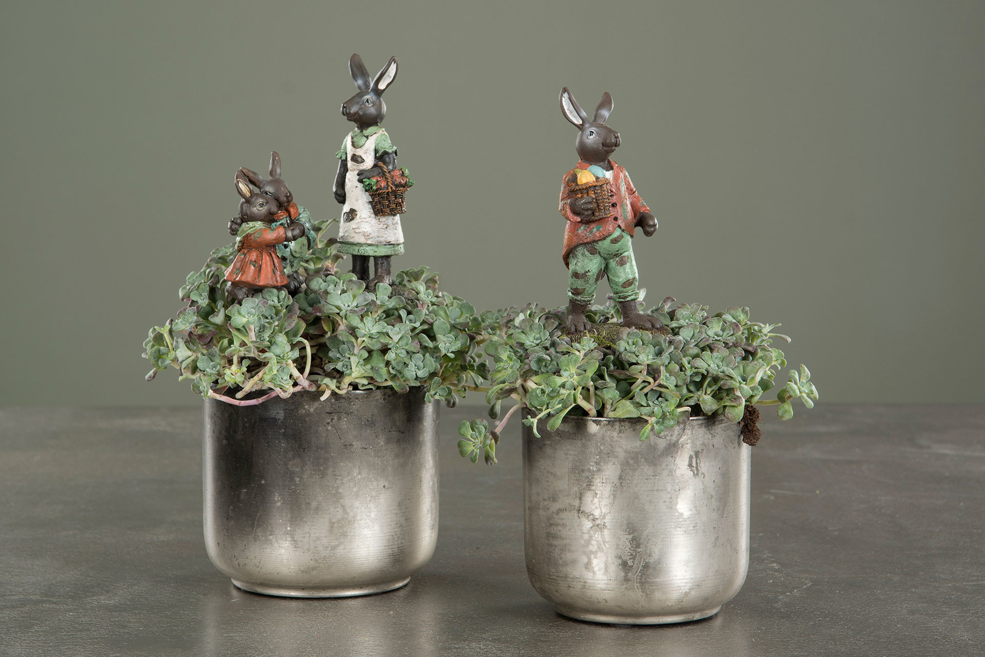 Hare - Påskhare - Kaniner - Duo - Stick - 6 cm - 3