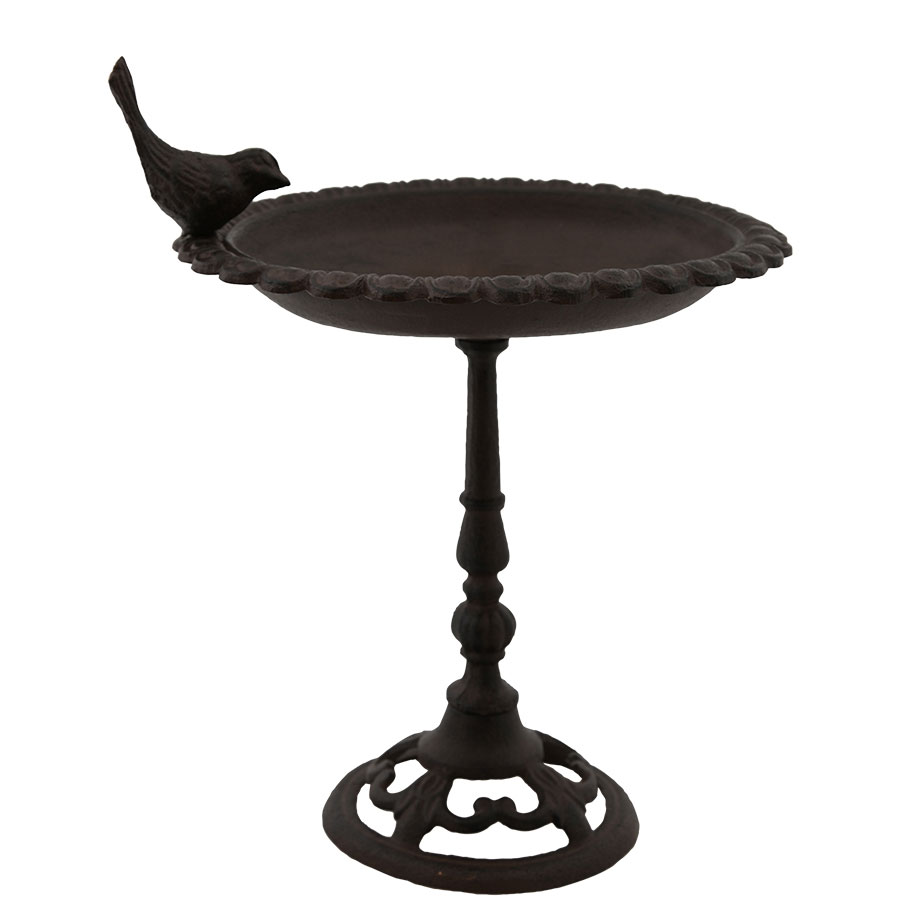 Cast iron bird bath on a stand - Medium - 3
