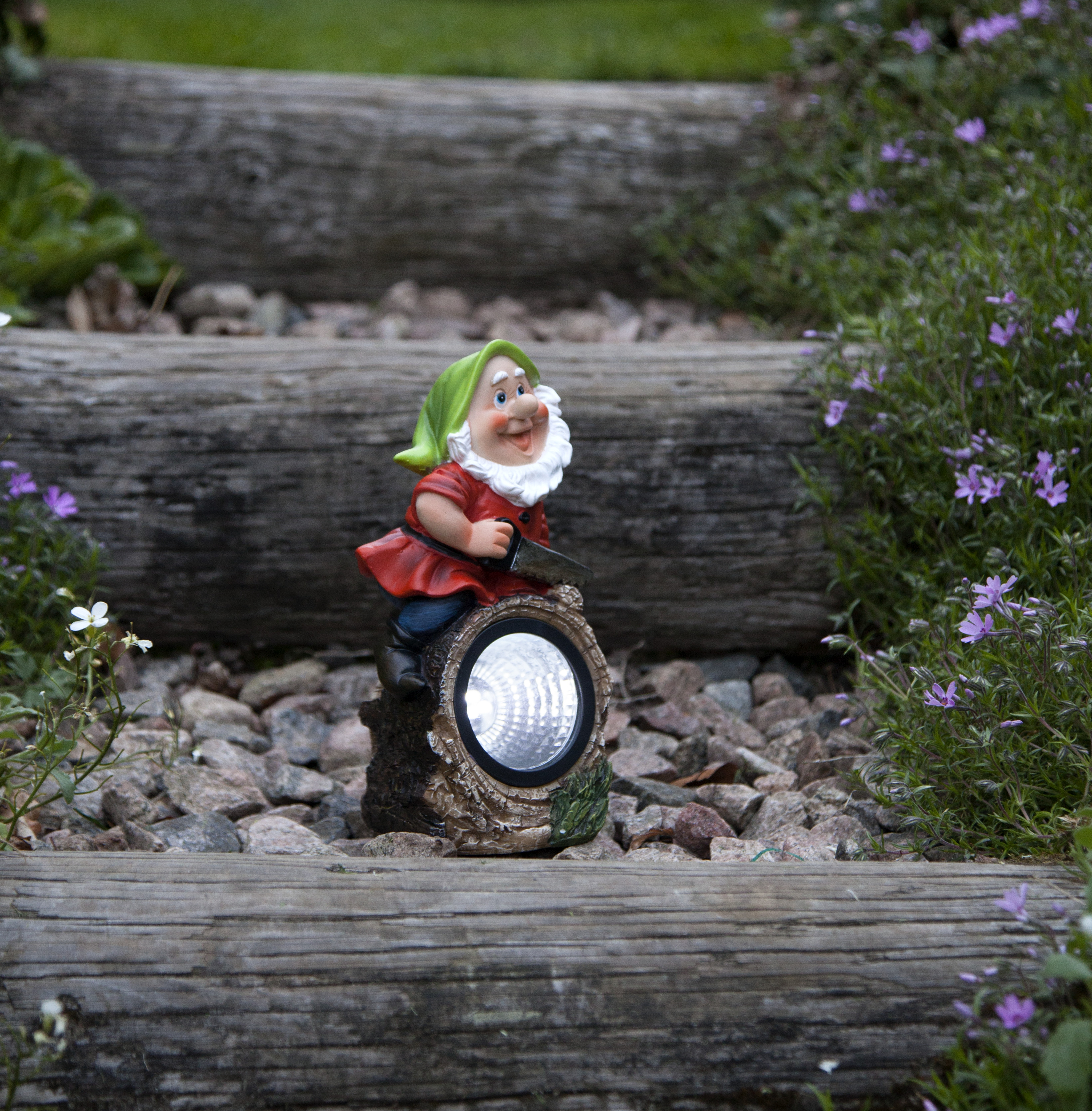 Solcellsdekoration Gnom - Tomte - Trädgårdsdekoration - 4