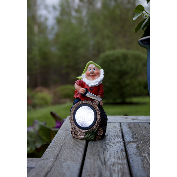 Solcellsdekoration Gnom - Tomte - Trädgårdsdekoration - 2