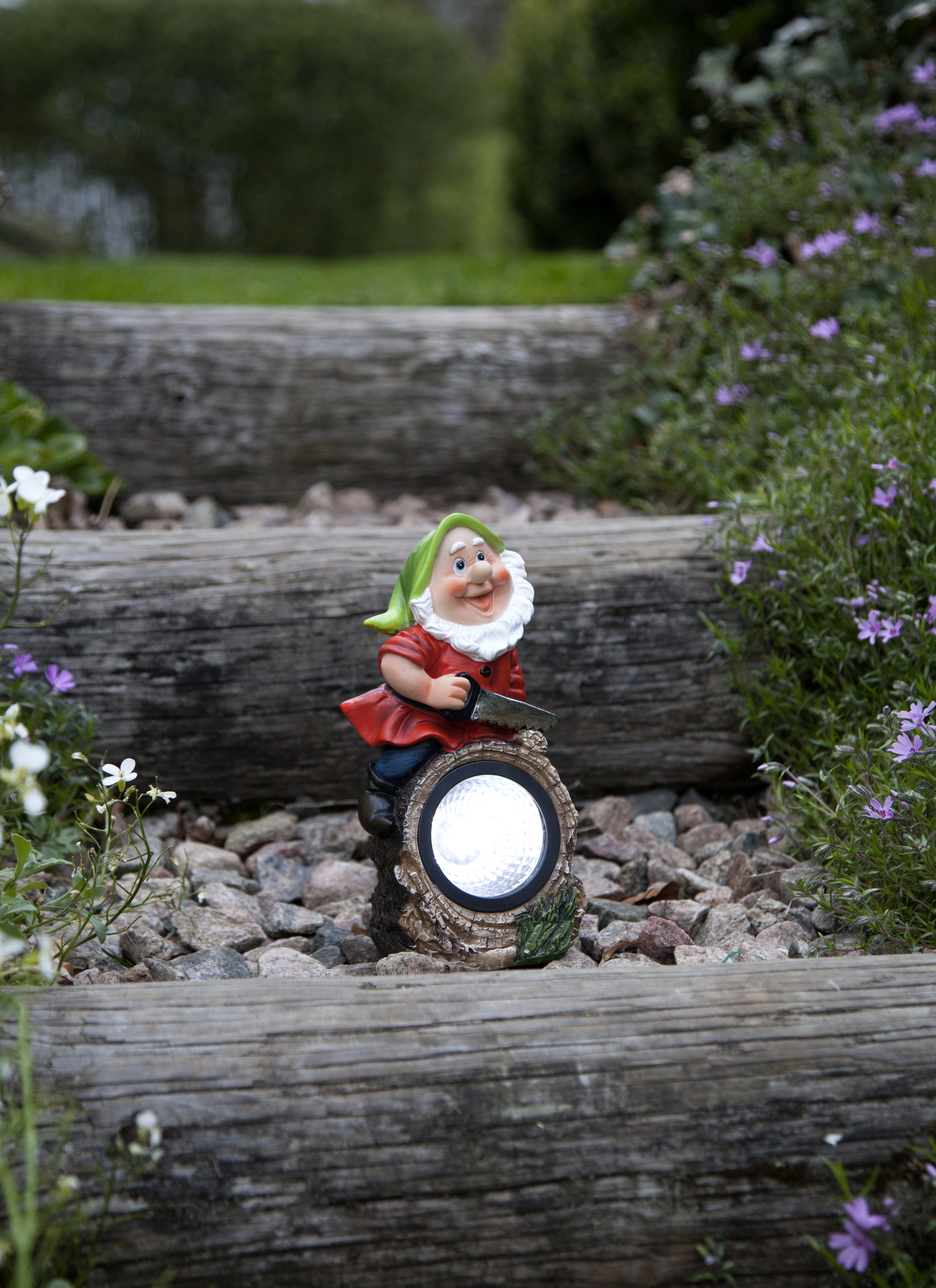 Solcellsdekoration Gnom - Tomte - Trädgårdsdekoration - 3