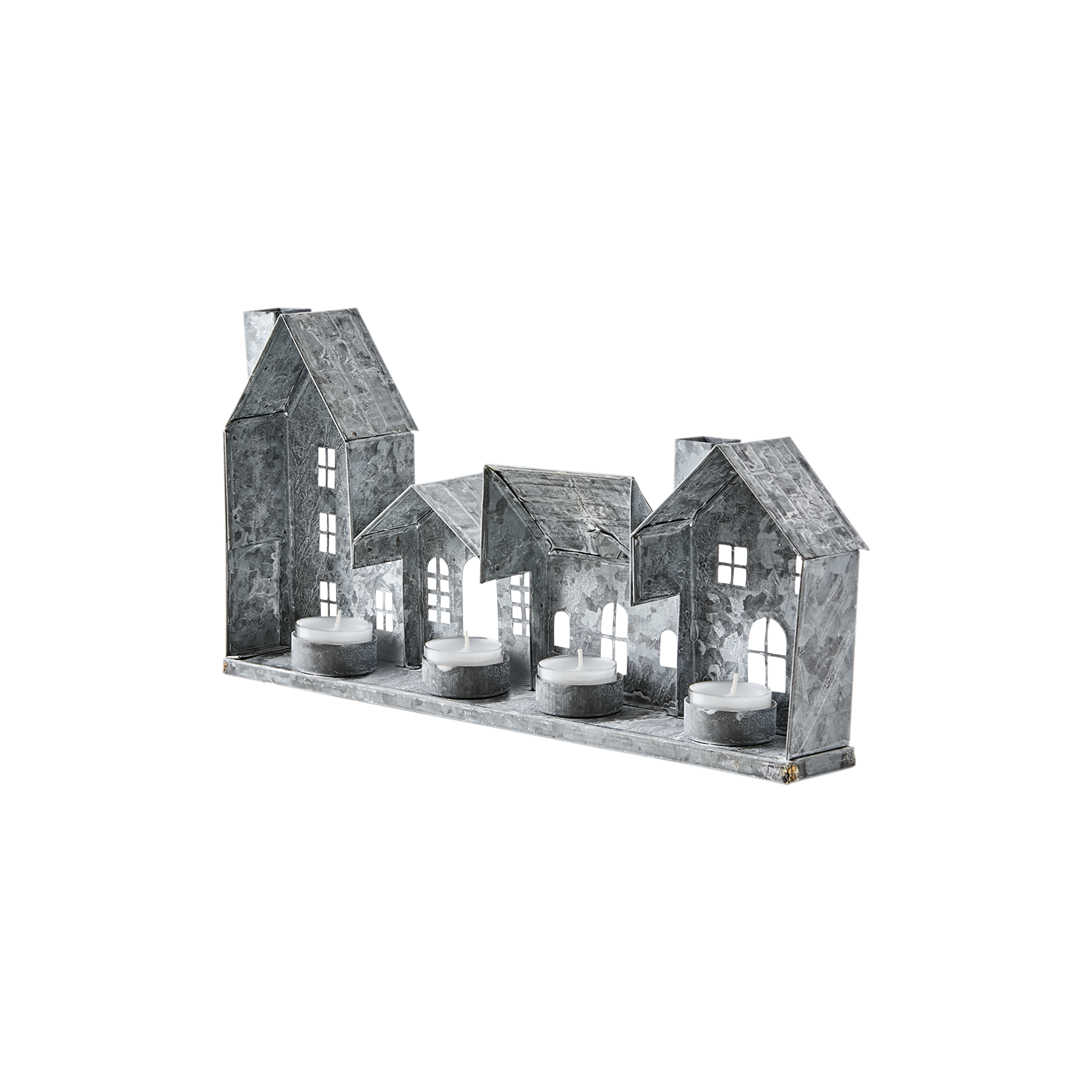 House - House lantern - Lantern - Grey/White - 37x20 cm - 4