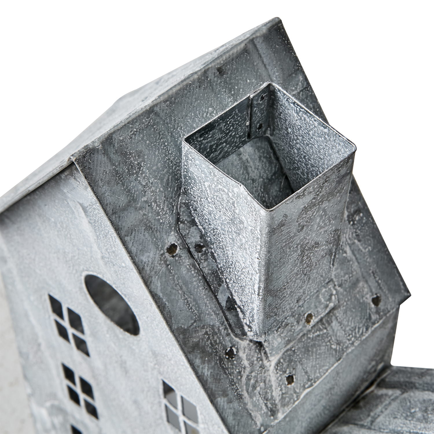 House - House lantern - Lantern - Grey/White - 37x20 cm - 7
