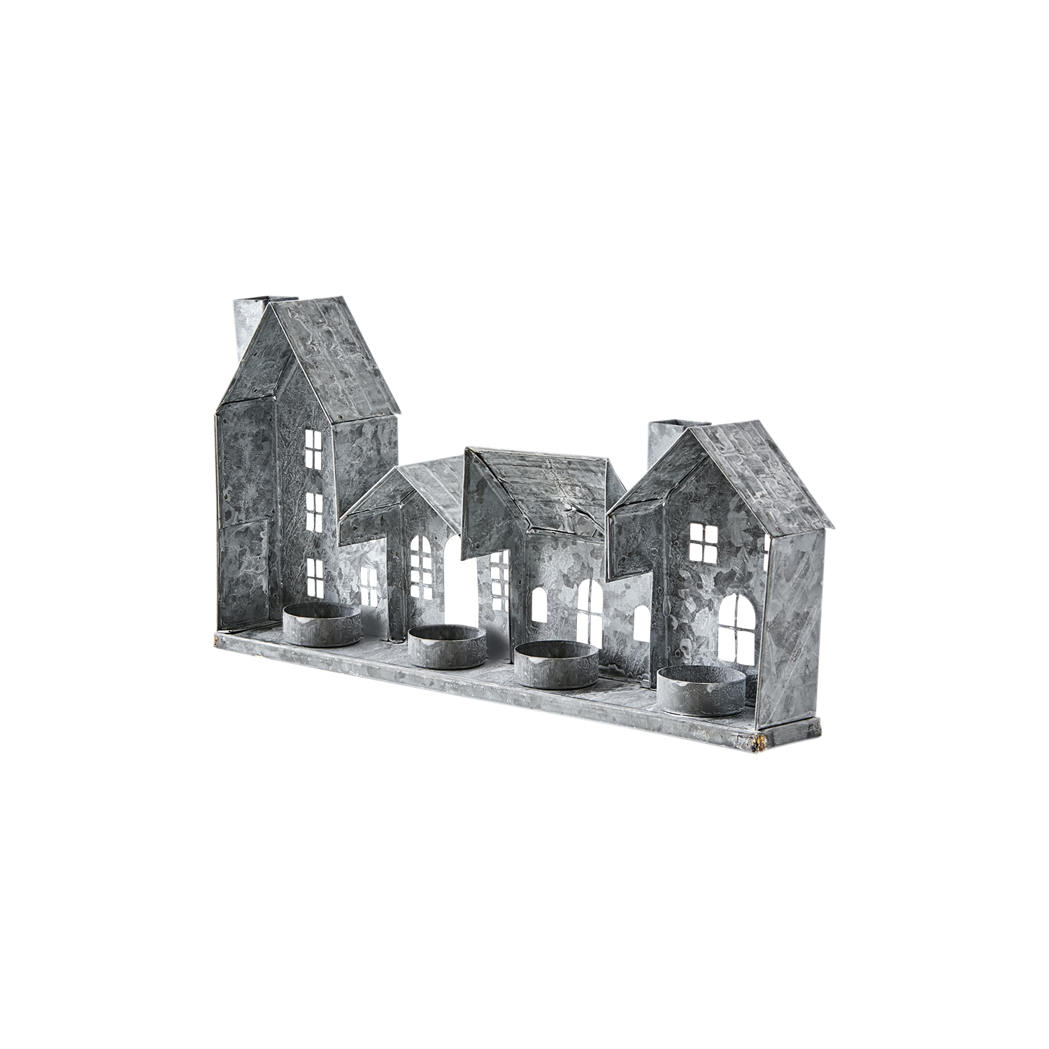 House - House lantern - Lantern - Grey/White - 37x20 cm - 6