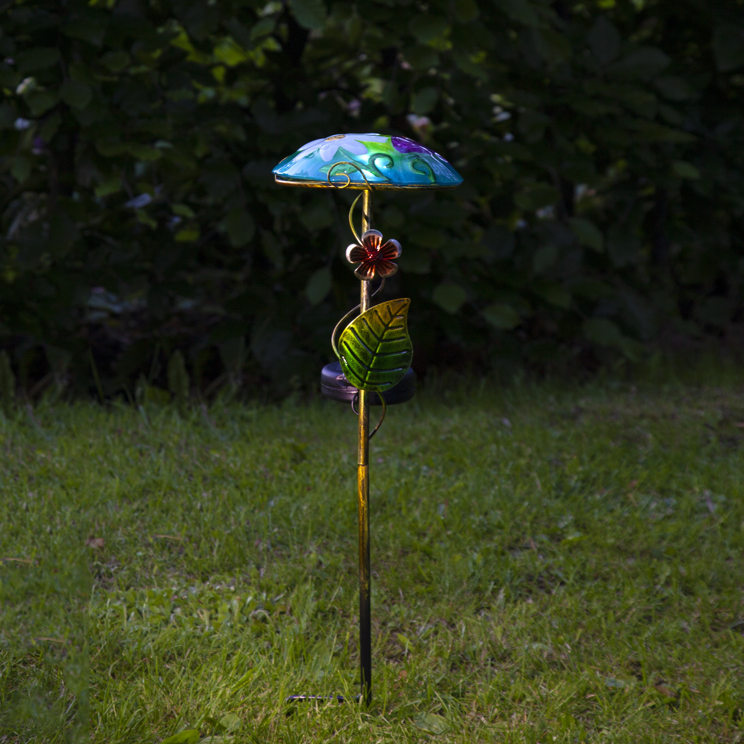 Solar cell decoration with painted butterfly - 3