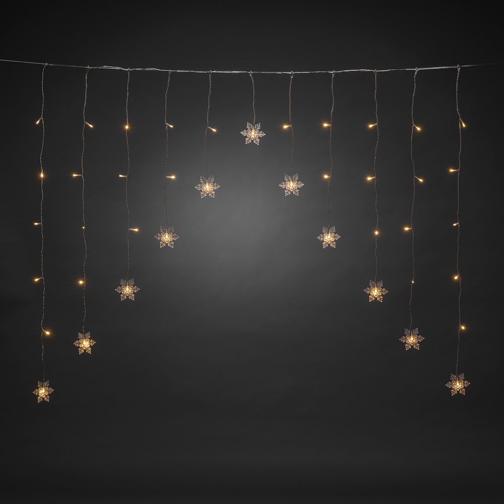 Light curtain with 11 snowflakes - LED - Indoor/Outdoor - 2