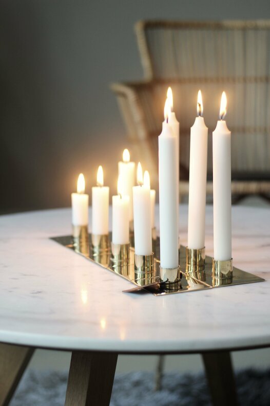 Candlestick - Brass - Square - 7.5x7.5 cm - 3