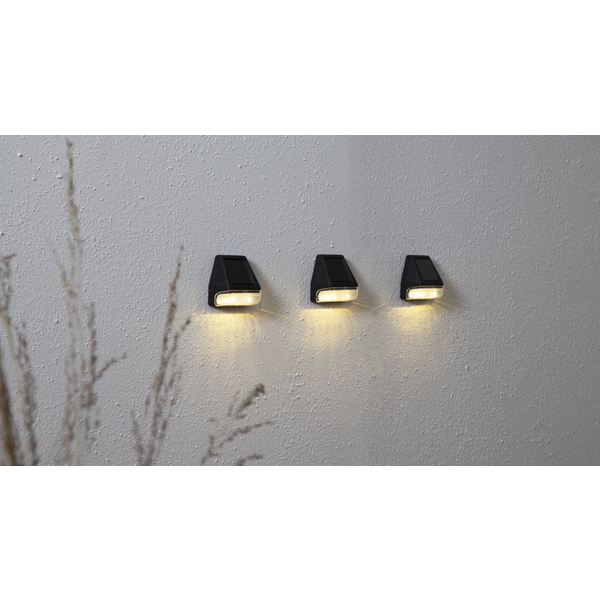 Solcells-vägglykta 3-pack Mini - 2